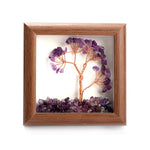 Amethyst Tree with Frame Decorative Spiritual Piece