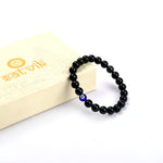 Black Obsidian Evil Eye Bracelet Spiritual Protection Wear