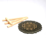 Pyrite Shree Yantra Frame Stand Spiritual Prosperity Tool