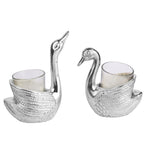 Silver Plated Swan Candle Holder – Decorative Home & Spiritual Decor