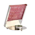 Navkar Mantra Tealight Silver Plated Pooja Candle