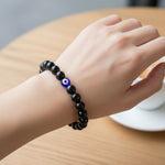 Black Obsidian Evil Eye Bracelet Spiritual Protection Wear