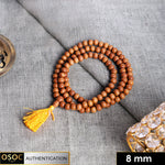 Certified 100% Original Authentic Mysore White Sandalwood (Chandan) Jap Mala