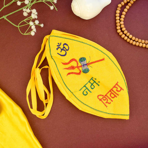 100% Cotton Om Namah Shivaya Printed Jap Mala Bag with Wrist Strap. India’s Largest Brass Idols Brand - www.satvikstore.in
