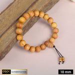 100% Original 10mm White Chandan Bracelet for Peace and Inner Calm – Natural Sandalwood Spiritual Bracelet for Meditation and Mindfulness. India’s Largest Pooja Accessories Brand – www.satvikstore.in
