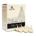 Bulk Pack of 100 Pure Ghee Diya Wicks (Wax Free), perfect for temples, festivals, and daily pooja. Handmade and eco-friendly for a pure, sacred glow. India’s Largest Pooja Accessories Brand – www.satvikstore.in