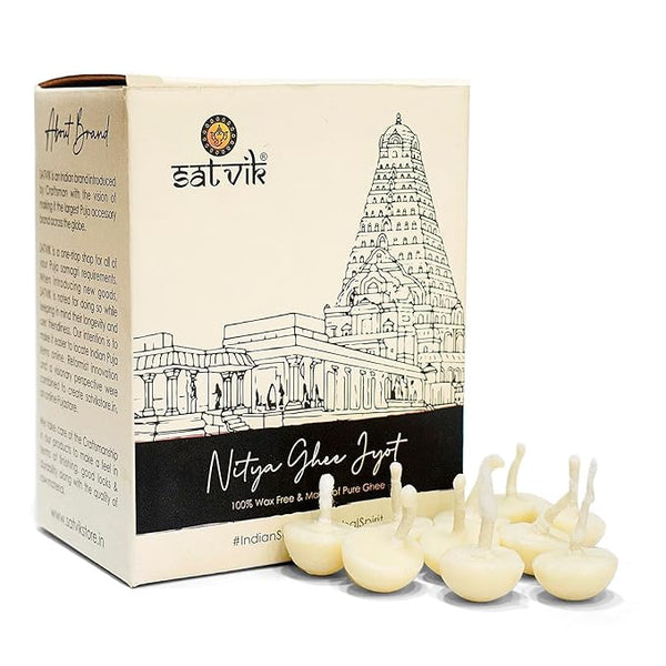 100 Pc Pure Ghee Diya Wicks (Wax Free)