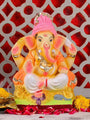 10 Inch Eco-Friendly Ganesha Idol with Pink Pagdi | India’s Largest Pooja Accessories Brand – www.satvikstore.in
