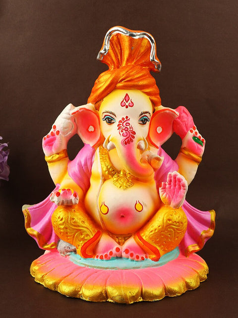 11.4-inch eco-friendly Lambodara Ganesha idol | India’s Largest Pooja Accessories Brand – www.satvikstore.in