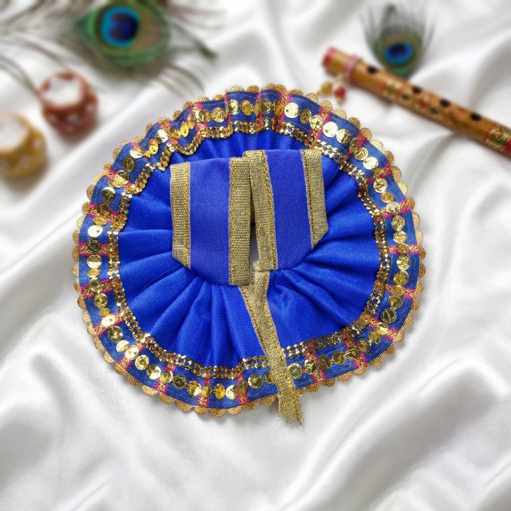 Size No.1 Designer Sequined Round Laddu Gopal Dress