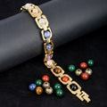 11 Chakra Gold Plated Bracelet Unisex Spiritual Jewelry for Positive Energy and Meditation India’s Largest Puja Accessories Brand- www.satvikstore.in
