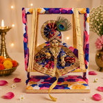 Divine Laddu Gopal Jhula with Floral Print