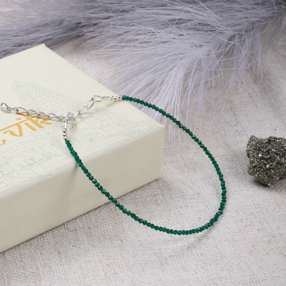 Green Aventurine Anklet Stylish Spiritual Wear