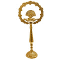 14 Inch Brass Mor Kiran Style Kerala Diya – Traditional handcrafted peacock brass diya in Kiran style for pooja and festive use. India’s Largest Pooja Accessories Brand – www.satvikstore.in