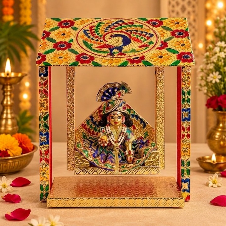 Unique Hut Shape Jhula for Laddu Gopal