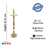 16.5 Inch Brass Kerala Diya Samai Lamp
