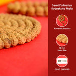 5 Mukhi Semi Pathariya 10 MM Rudraksha Mala