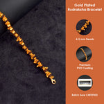 Gold Plated Rudraksha Bracelet for Women – Premium PVD Coating