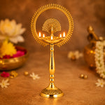 20 Inch Mor Kiran Style Brass Kerala Diya