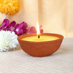 Pure Cow Ghee Akhand Jyot 6 to 8 Hours Burning Clay Diya Pack of 1