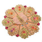 Size 2 3D Floral Accents & Pearl Work Laddu Gopal Dress
