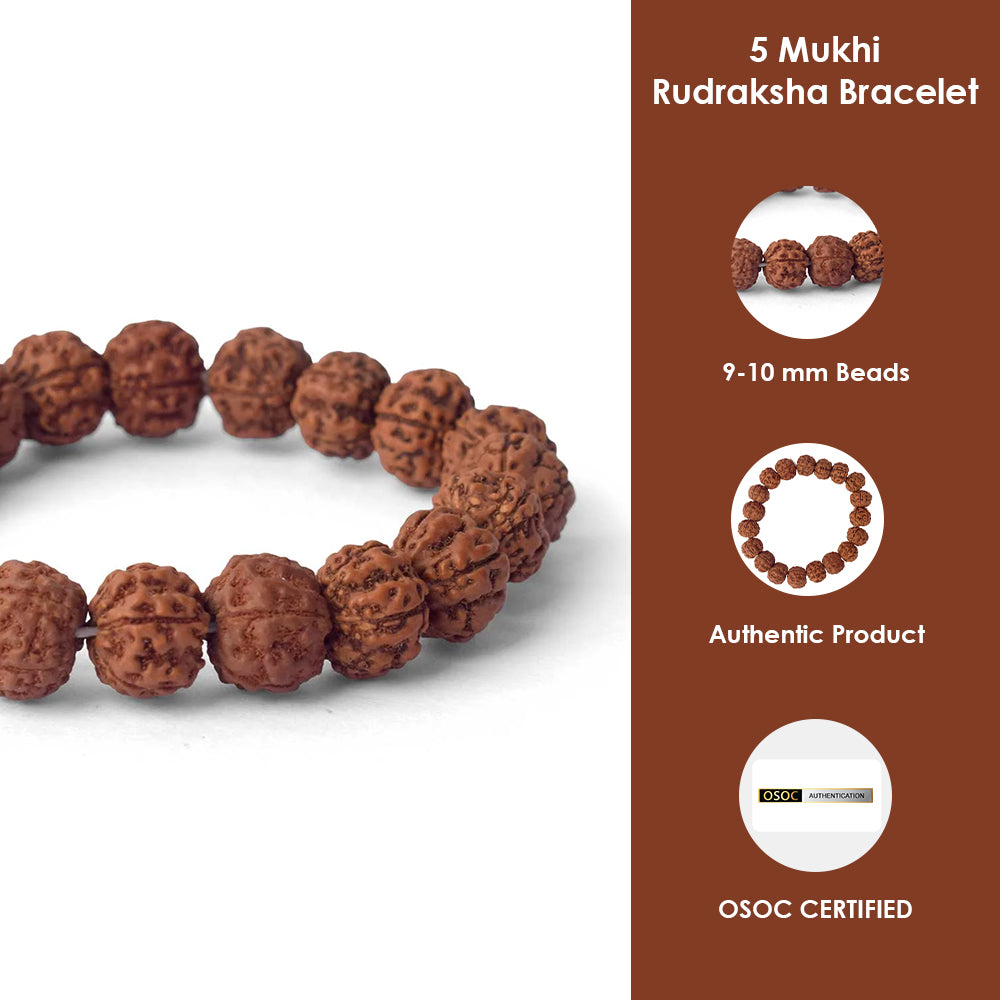 5 Mukhi Rudraksha Bracelet