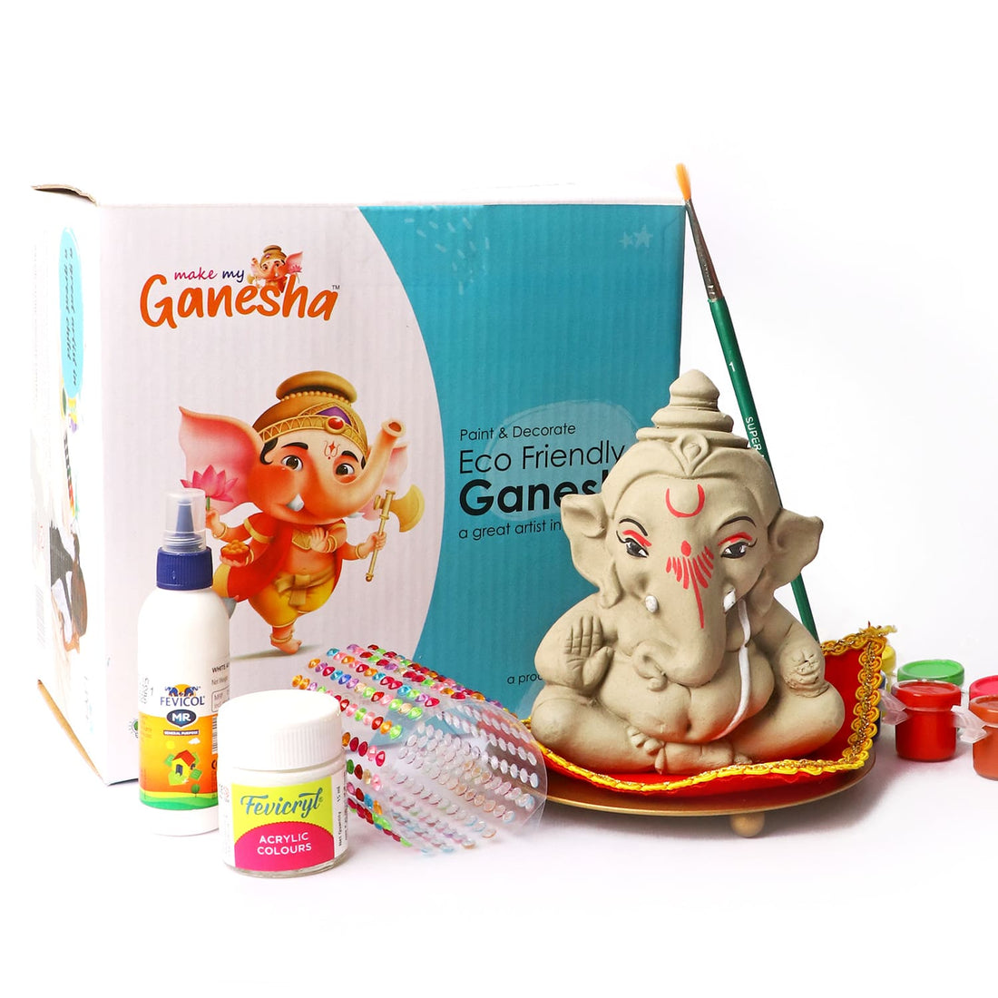 Make My Ganesha Paint and Decorate DIY Kit For Kids-Option 3