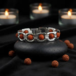 Silver Plated Rudraksha Bracelet Premium IGP Spiritual Wear