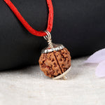 5 Mukhi Rudraksha Pendant with Silver Cap