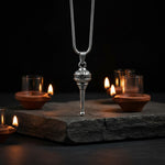 Silver Plated Hanuman Gada Pendant with “Jai Shree Ram” Engraving