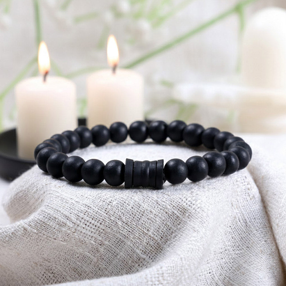Govt. Certified 8mm Karungali Damru Bracelet Spiritual Healing Wear