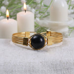 Ebony Wood Karungali Gold Plated Kada Authentic Spiritual Wear
