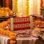 Graceful Red Floral Jhula For Hariyali Teej