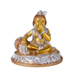 Premium Silver & Gold Laddu Gopal Resin Statue