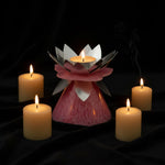 Lotus Diya – Silver Plated Decorative Pooja Lamp Spiritual Use
