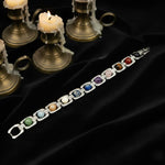 11 Chakra Silver Plated Bracelet – Unisex Spiritual Wear