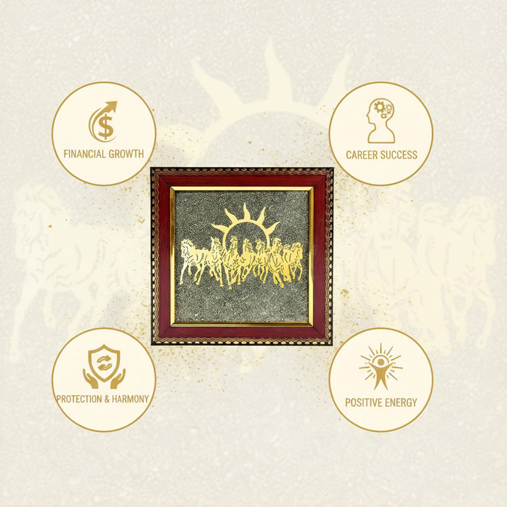 7 Horses Pyrite Frame & Golden Pyrite Tortoise Combo