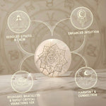 Dhan Yog Bracelet & Om Selenite Plate Combo | Wealth, Prosperity & Energy Cleansing