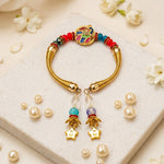 Designer Peacock Motif Lumba Bhabhi Rakhi