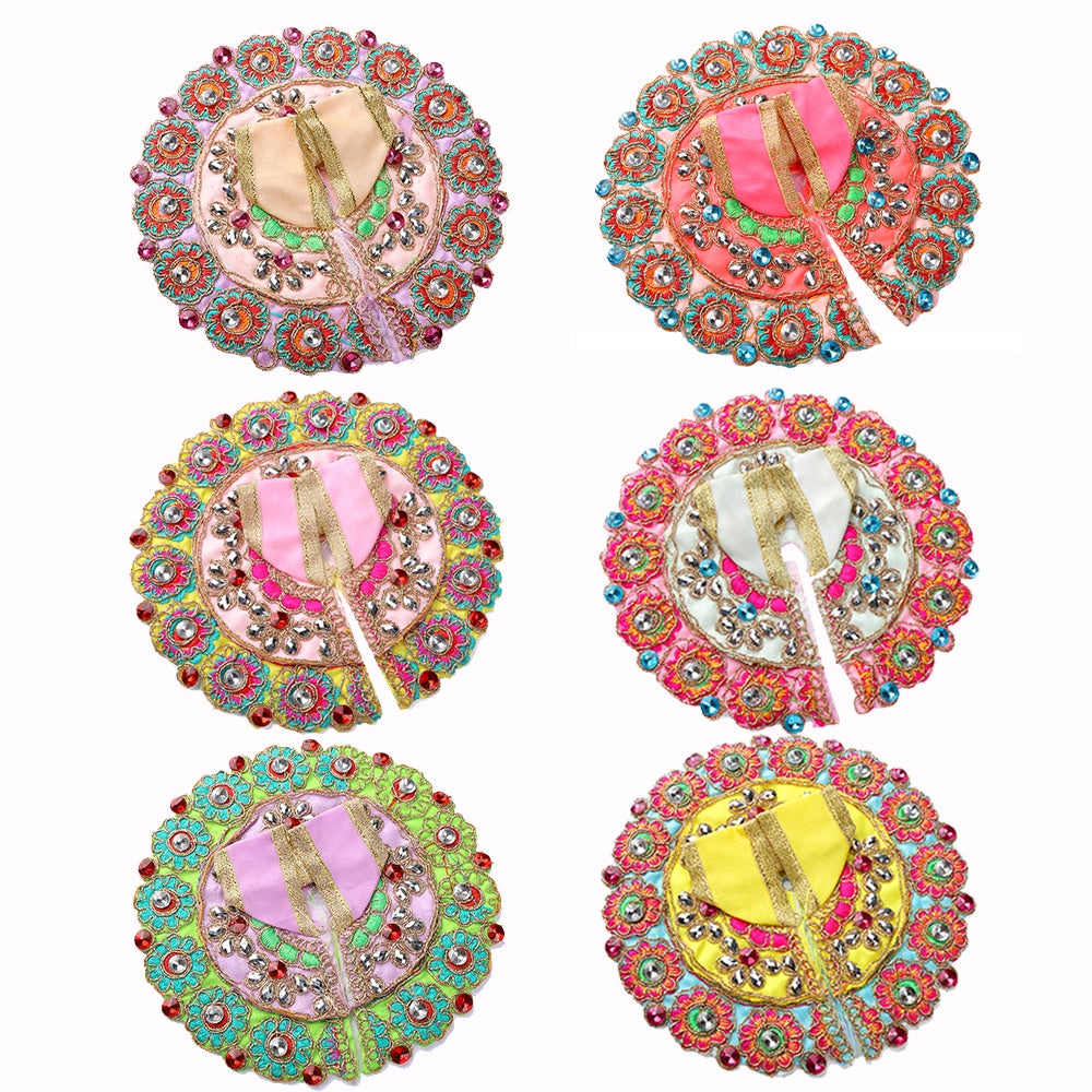 Size No.2 Premium Color Stones Work Laddu Gopal Festive Dress