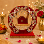 Decorative Laddu Gopal Ji Jhula - Divine Swing (Red)