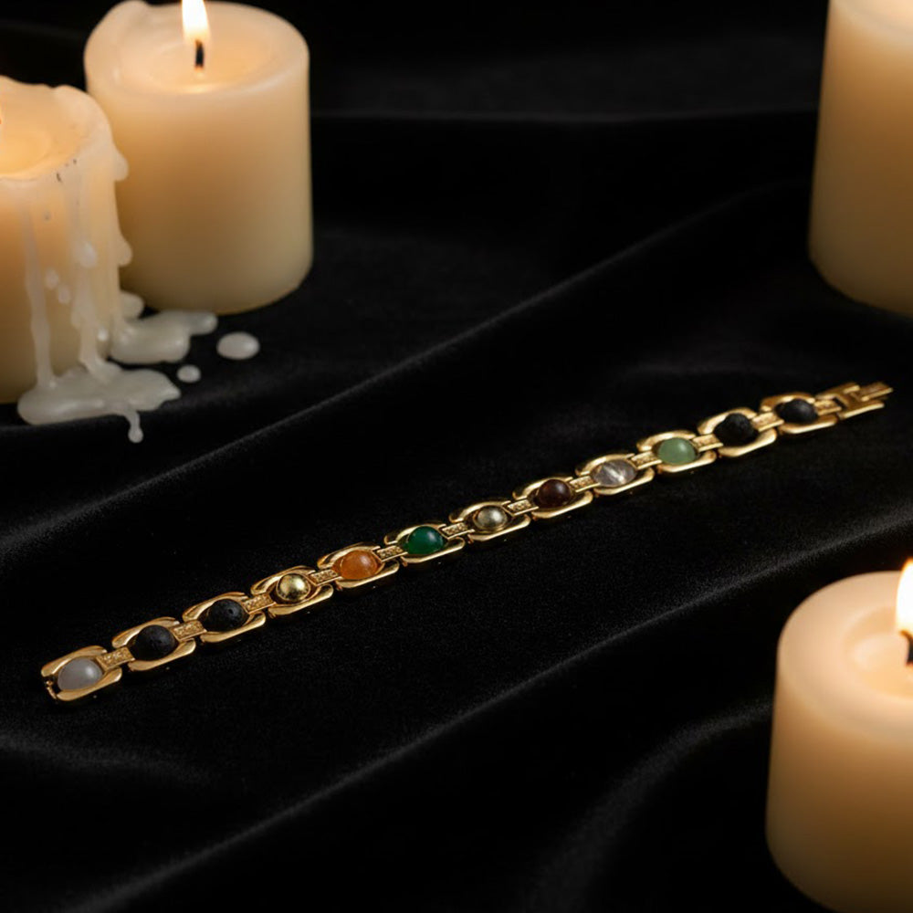 Gold Plated Dhanyog Bracelet Unisex Spiritual Wear