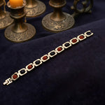 Gold Plated Karungali & Rudraksha Bracelet Unisex Spiritual Wear