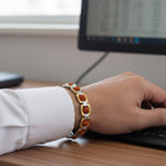 SQ Rudraksha Two Tone Bracelet – Gold & Silver Spiritual Wear