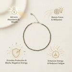 Raw Pyrite Bracelet & Anklet Combo | Wealth Attraction & Prosperity Energy