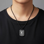 Shiv Pendant MicroCarved Black