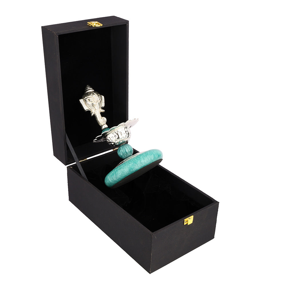 Ganesh Long Hand Deepam Brass Oil Lamp for Pooja