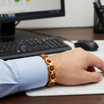 Rudraksha Gold Plated SQ IGP Bracelet – Unisex Spiritual Wear