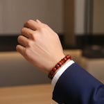 Original 8mm Red Sandalwood Damru Bracelet Spiritual Healing Wear