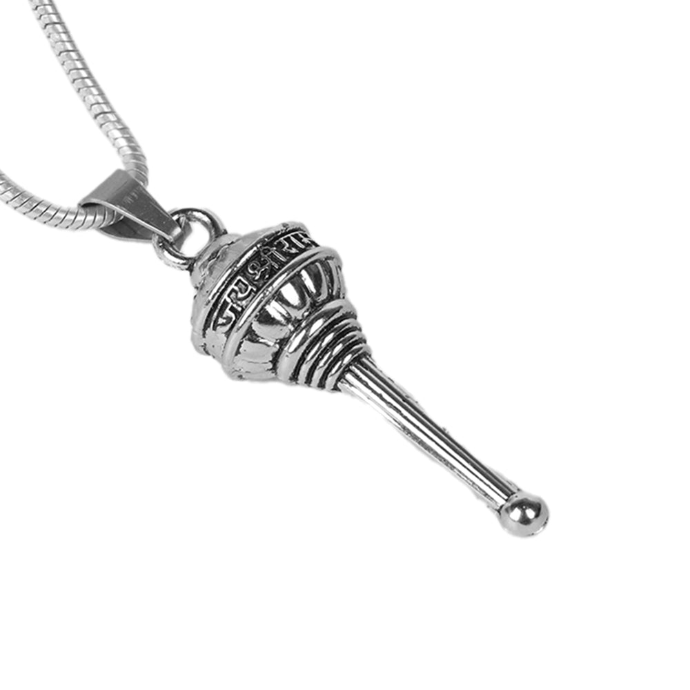 Silver Plated Hanuman Gada Pendant with “Jai Shree Ram” Engraving